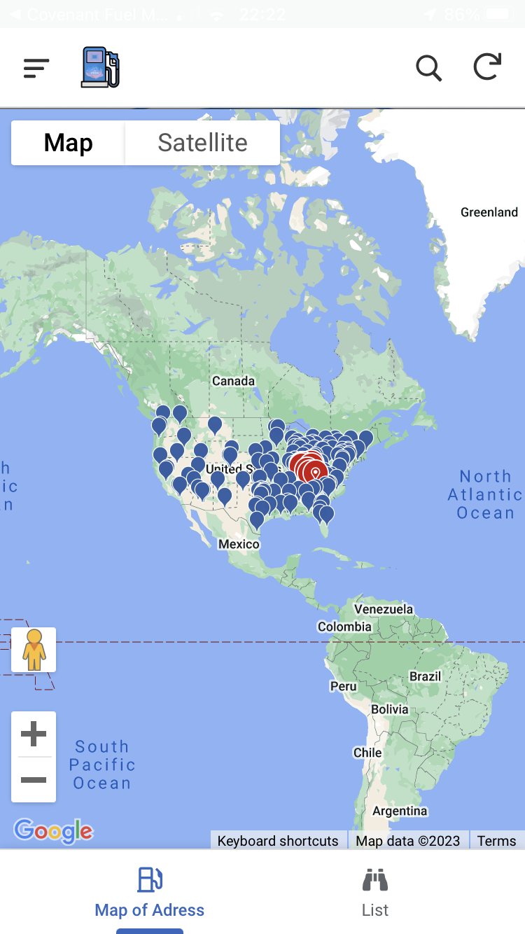 Covenant Fuel Map